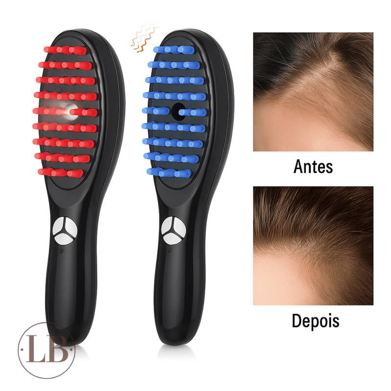 Escova Massageadora com Laser para Tratamento Capilar e Antiqueda - LA BELAH