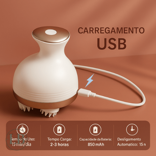 Massageador Elétrico com Haste para Cabeça e Corpo - LA BELAH