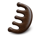 Pente De Massagem De Sândalo Dolphin Portátil - LA BELAH